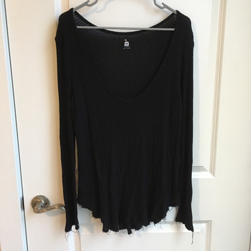 Black, Off-the-shoulder Sweater